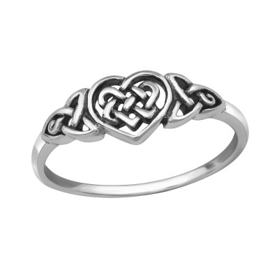 Silver Celtic Heart Ring