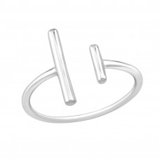 Silver Double Bar Ring