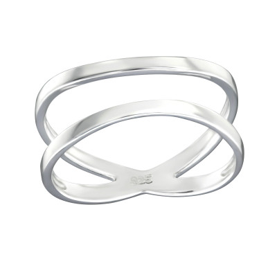 Silver Crisscross Ring