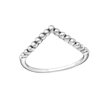 Silver V Shaped Ring