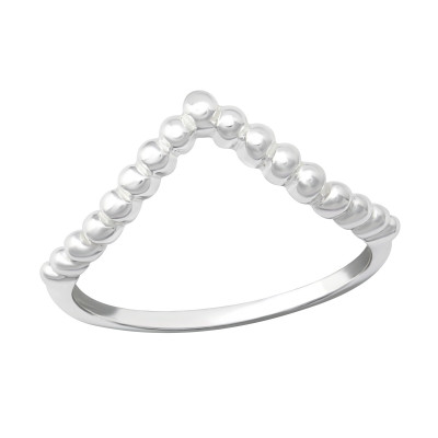 Silver V Shaped Ring