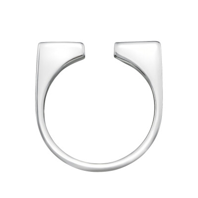 Silver U-Shaped Ring