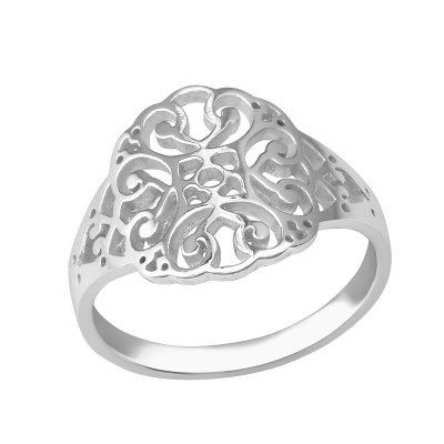 Silver Patterned Ring