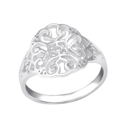 Silver Patterned Ring