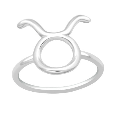 Silver Taurus Zodiac Sign Ring