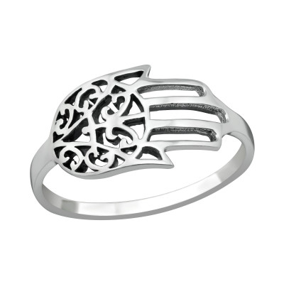 Silver Hamsa Ring