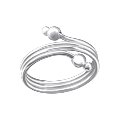 Silver Twisted Adjustable Toe Ring