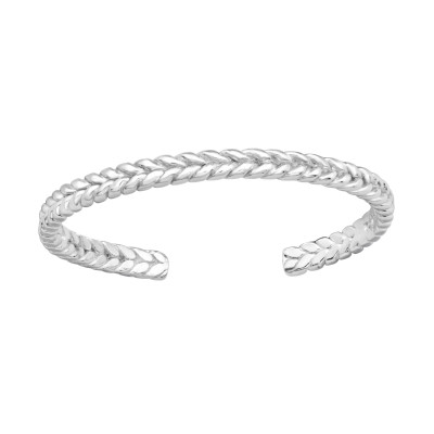 Silver Braid Adjustable Toe Ring