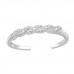 Twisted Sterling Silver Adjustable Toe Ring with Cubic Zirconia