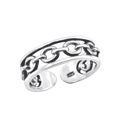 Silver Chain Adjustable Toe Ring