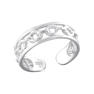 Silver Chain Adjustable Toe Ring