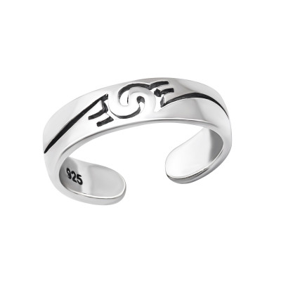 Silver Wave Adjustable Toe Ring