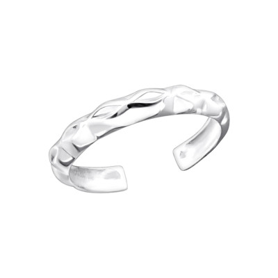 Silver Pattented Adjustable Toe Ring