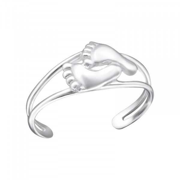 Silver Toe Ring, Silver Heart Toe Ring, Love Toe Ring