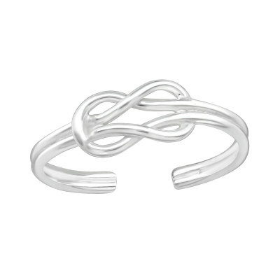 Silver Knot Adjustable Toe Ring