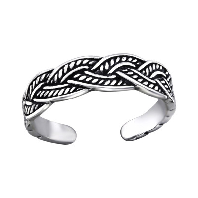 Silver Knot Adjustable Toe Ring