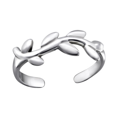 Silver Vine Adjustable Toe Ring