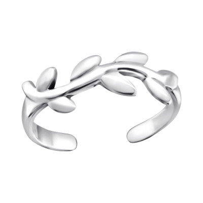 Silver Vine Adjustable Toe Ring