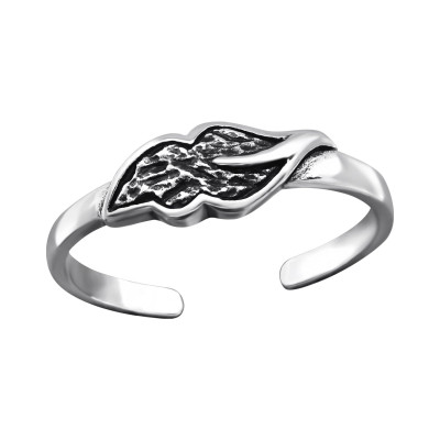 Silver Leaf Adjustable Toe Ring