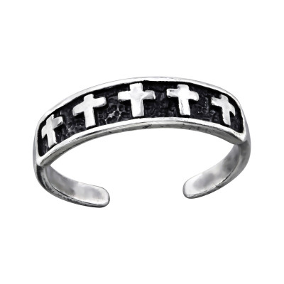 Cross Sterling Silver Adjustable Toe Ring