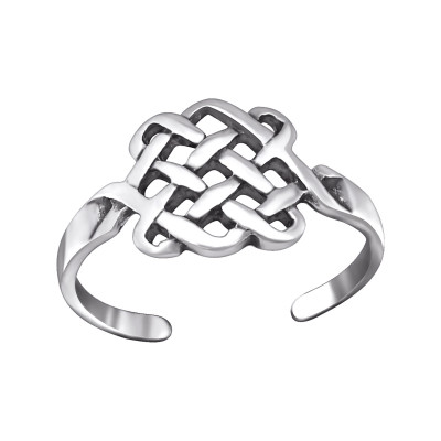 Silver Basket Adjustable Toe Ring