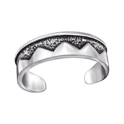 Silver Wave Adjustable Toe Ring