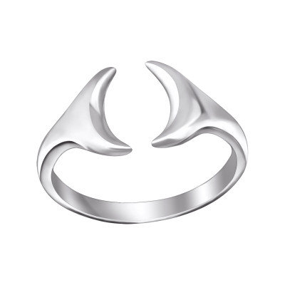  Silver Curved Adjustable Toe Ring