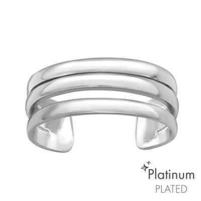 Silver Triple Adjustable Toe Ring