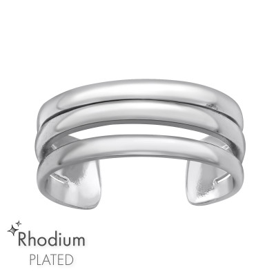 Silver Triple Adjustable Toe Ring