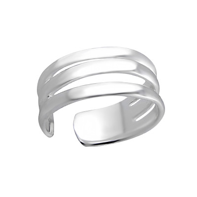 Triple Sterling Silver Adjustable Toe Ring