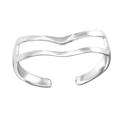 Silver Open Adjustable Toe Ring