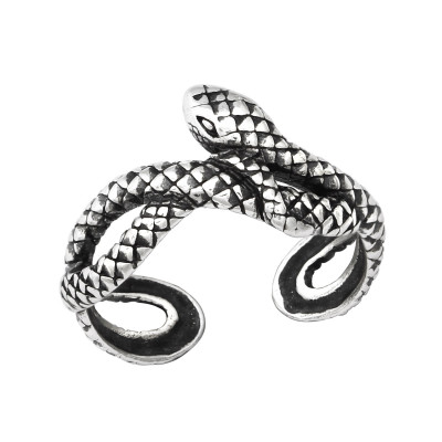 Silver Snake Adjustable Toe Ring