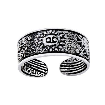 Silver Sun Adjustable Toe Ring