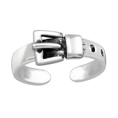 Silver Belt Adjustable Toe Ring