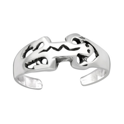 Silver Lizard Adjustable Toe Ring