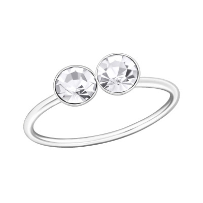 Silver Meeting Gems Adjustable Toe Ring