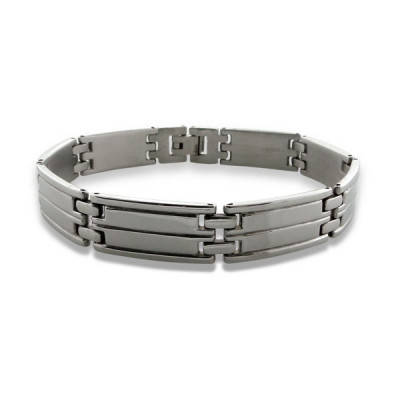 High Polish Surgical Steel Link Bracelet for Men