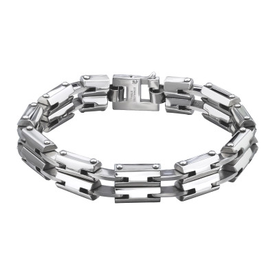 High Polish Surgical Steel Link Bracelet for Men