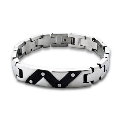 Zigzag Stainless Steel Bracelet for Men