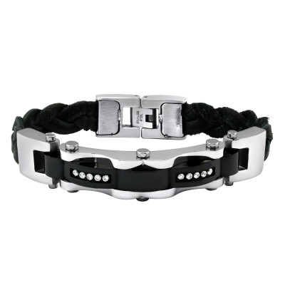 High Polish Surgical Steel Combined Bracelet for Men