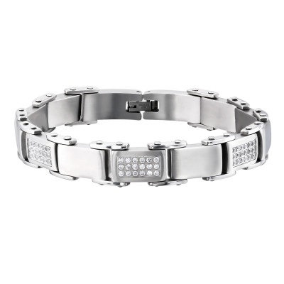 High Polish Surgical Steel Tagged Bracelet for Men