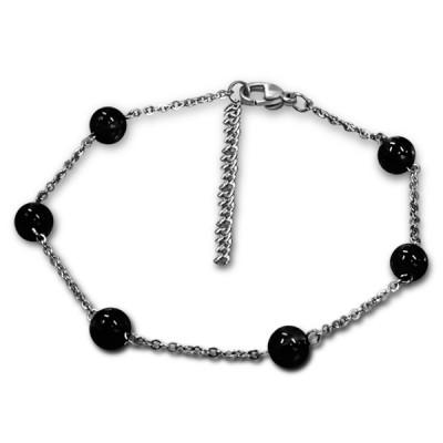 Beaded Stainless Steel Bracelet for Women