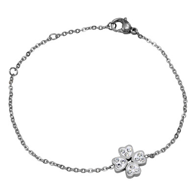 High Polish Surgical Steel Cross Bracelet for Women