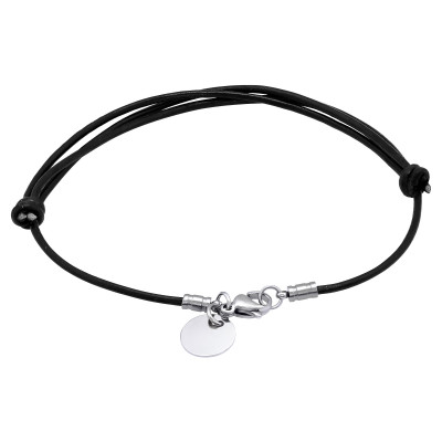 High Polish Surgical Steel Disk Bracelet for Women