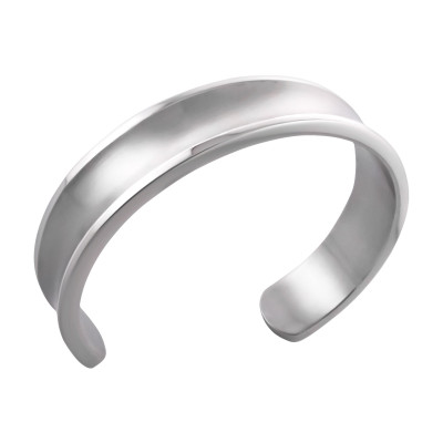 High Polish Steel Bangle Bracelet for Women