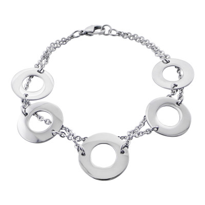 High Polish Surgical Steel Round Bracelet for Women