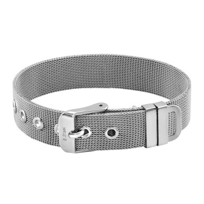 Belt Buckle Mesh Stainless Steel Bracelet for Women