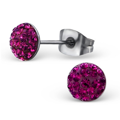 Convex Stainless Steel Ear Studs