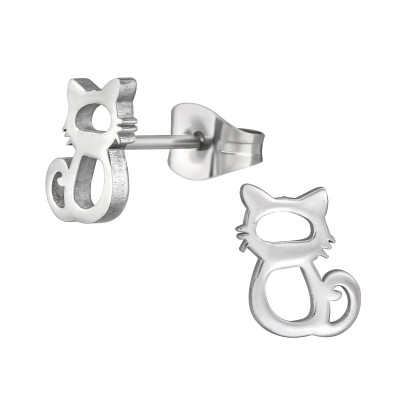 High Polish Surgical Steel Cat Ear Studs