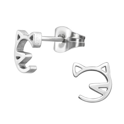 High Polish Surgical Steel Cat Ear Studs